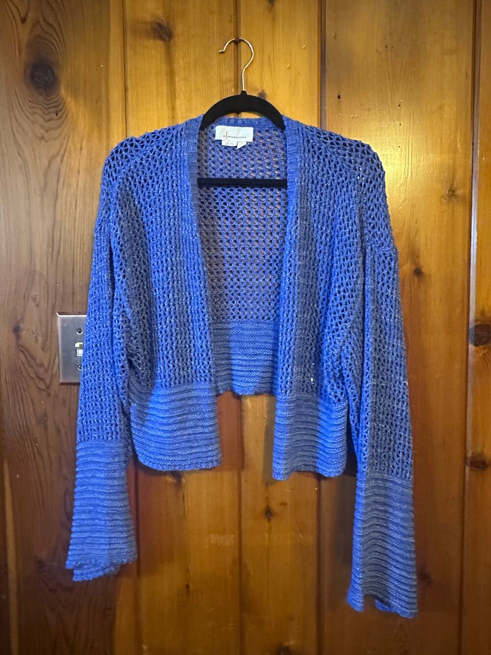 Anthropologie Blue Open Knit Sweater OS